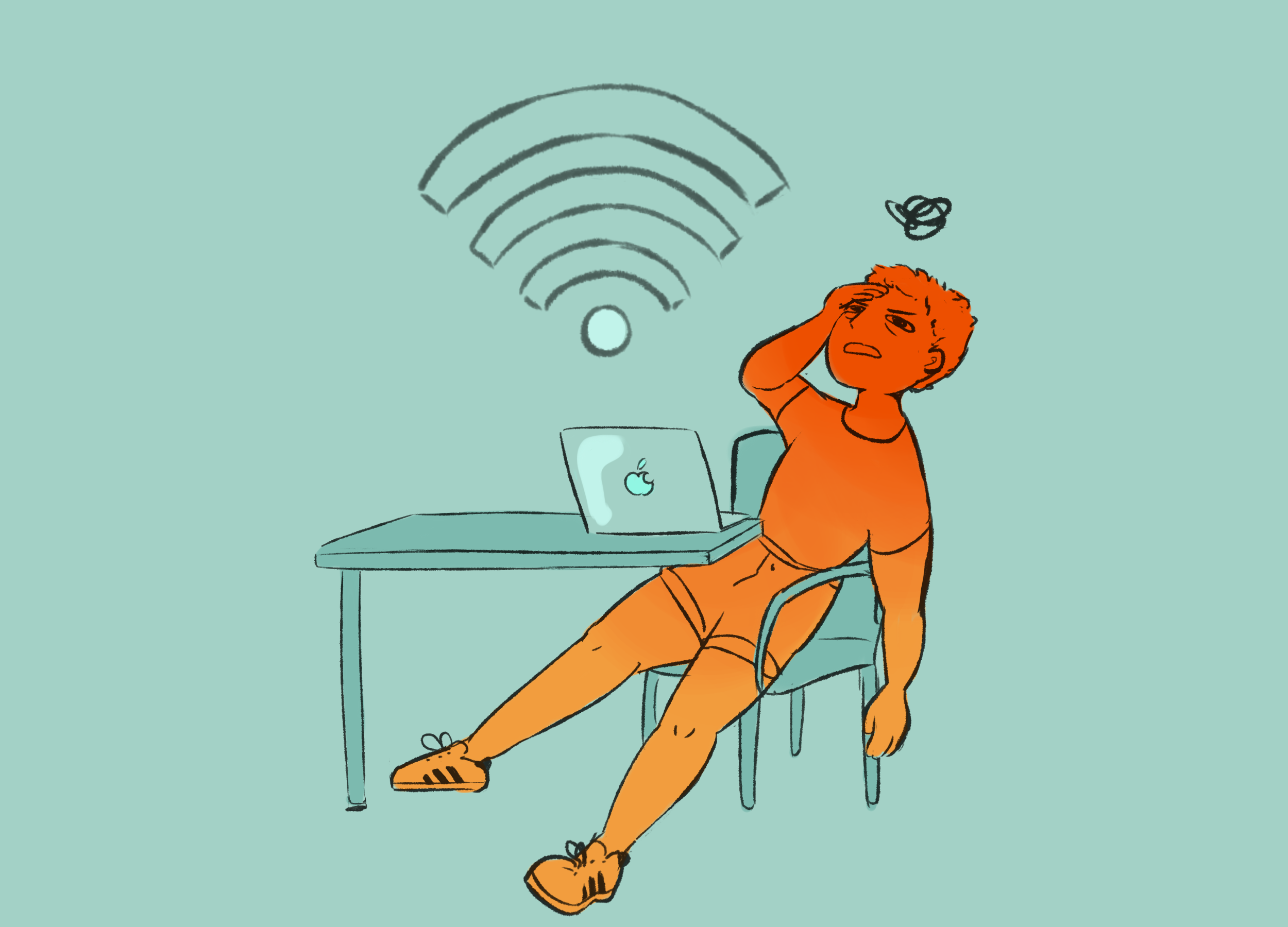 Illustration of students and professionals using a VPN for safer internet access