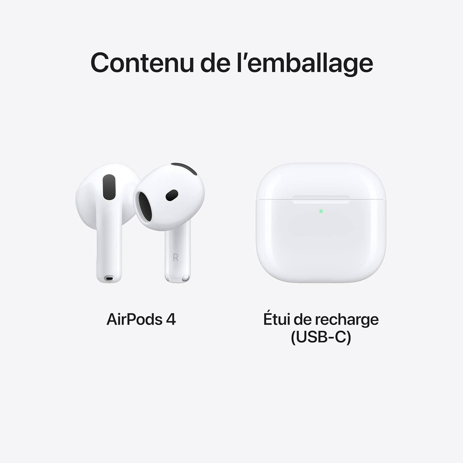AirPods 4 case and earbuds