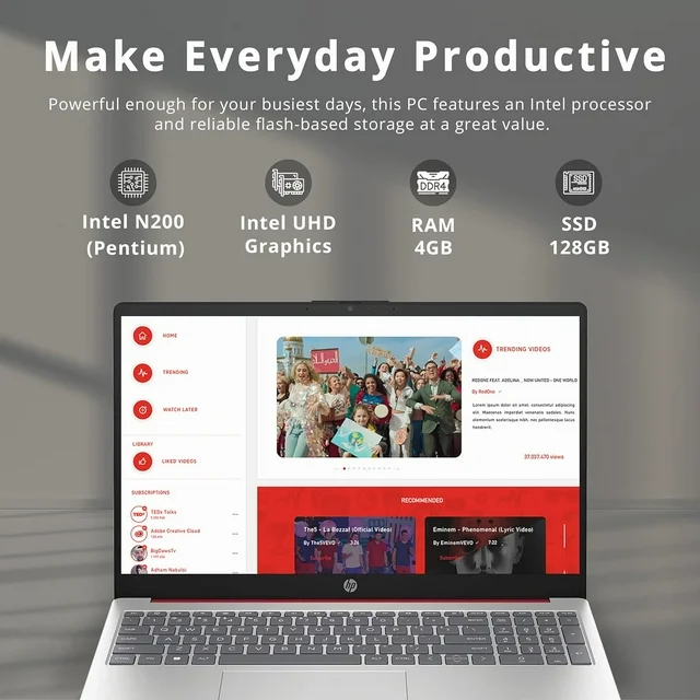 HP laptop side profile