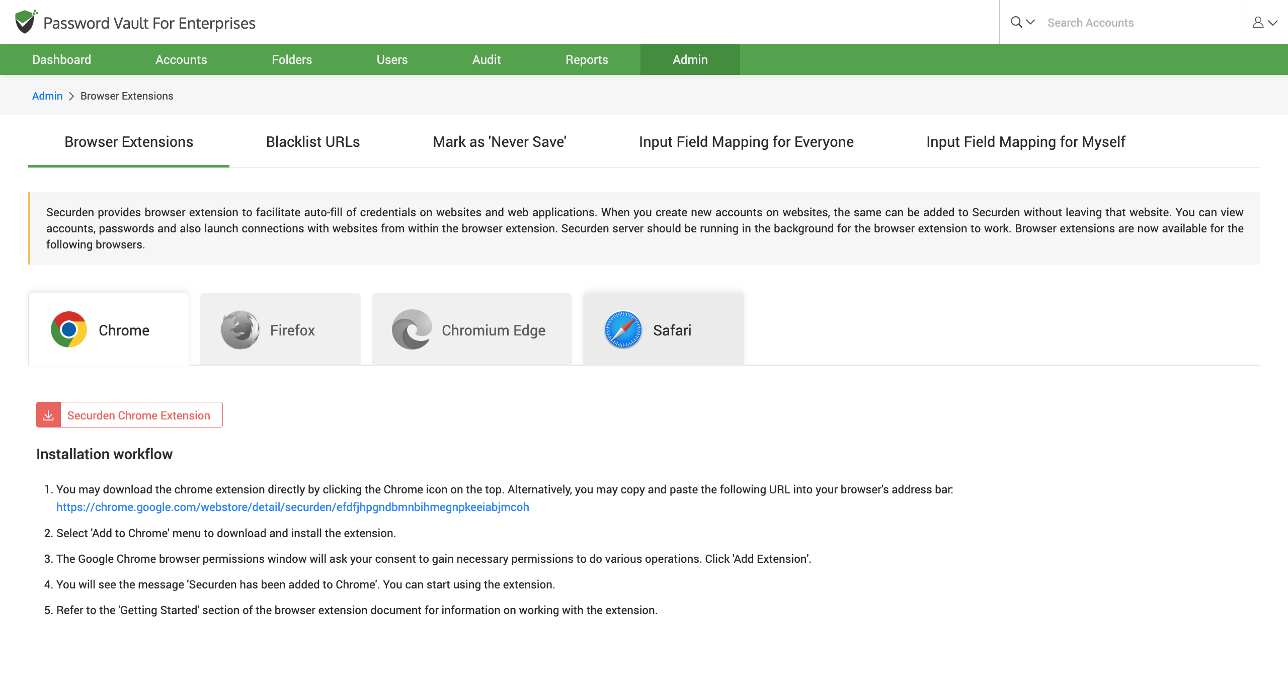Autofill passwords on websites