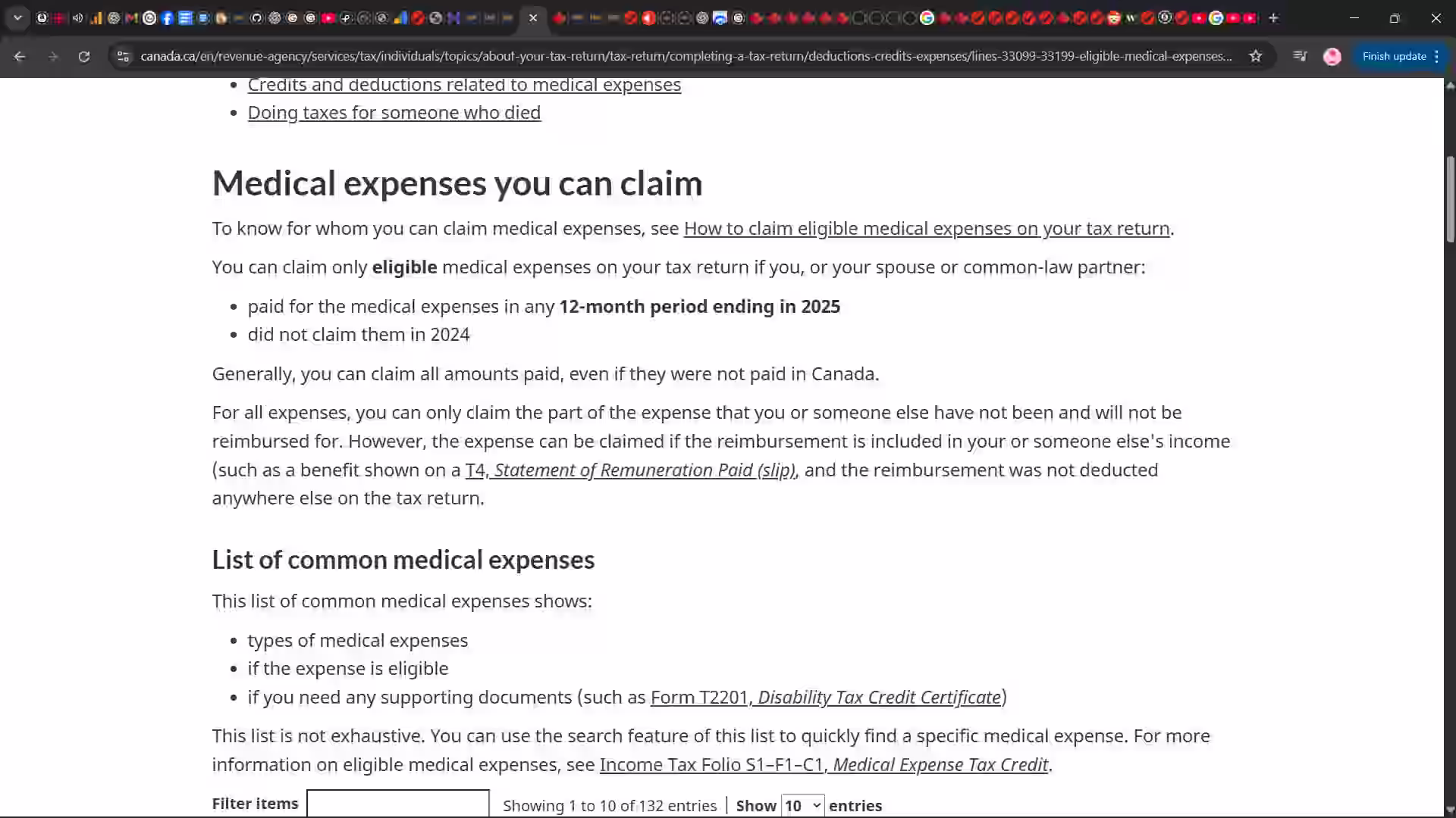 Example of a CRA page with an On this page menu