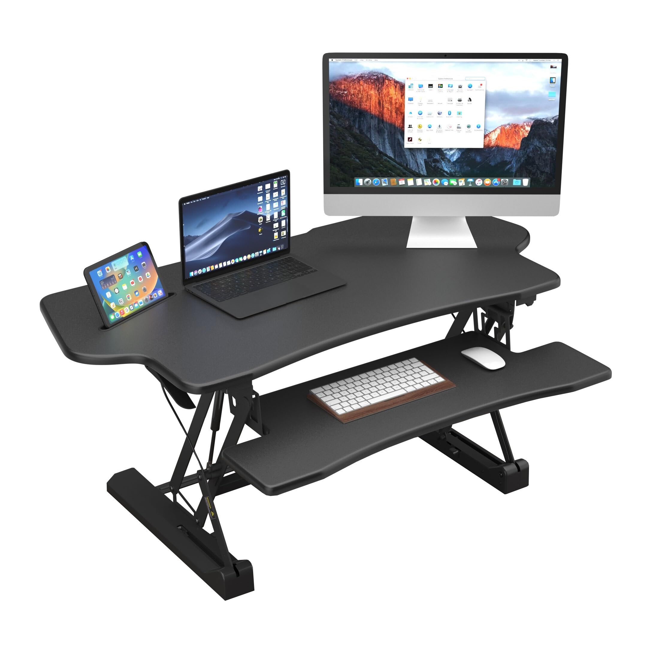 Standing desk converter upgrade setup
