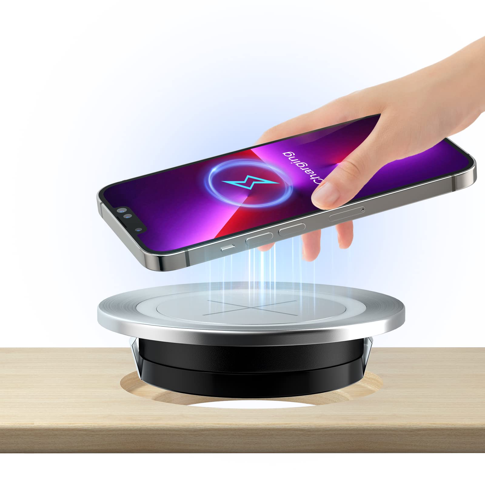 Wireless charger stand close-up
